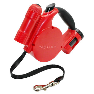 LED Light & Clean-up Bag Retractable Leash