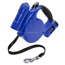 Load image into Gallery viewer, LED Light &amp; Clean-up Bag Retractable Leash