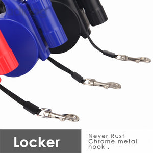 LED Light & Clean-up Bag Retractable Leash