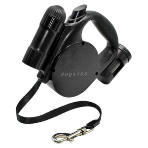 LED Light & Clean-up Bag Retractable Leash